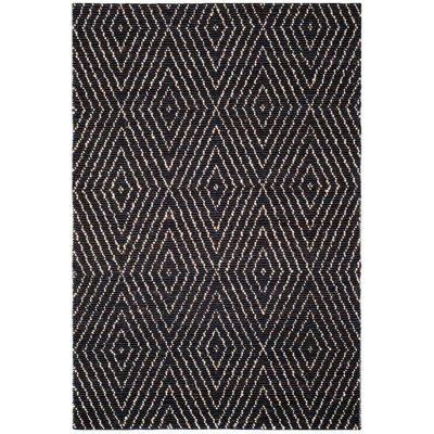 Bohemian Hand-Woven Black Area Rug