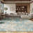 Besfort Abstract Ivory/Teal/Gold Area Rug-1713670710