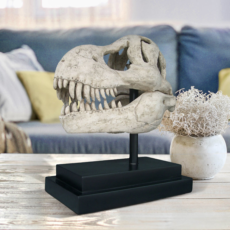 T-Rex Dinosaur Skull Fossil Sculpture