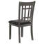 Ensemble de 2 chaises d'appoint à dossier moyen en treillis gris et noir