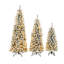 Ensemble d'arbre de Noël artificiel enneigé 3 lumières avec 3 lumières, 4 pi 5 pi 6 pi, décoration de Noël