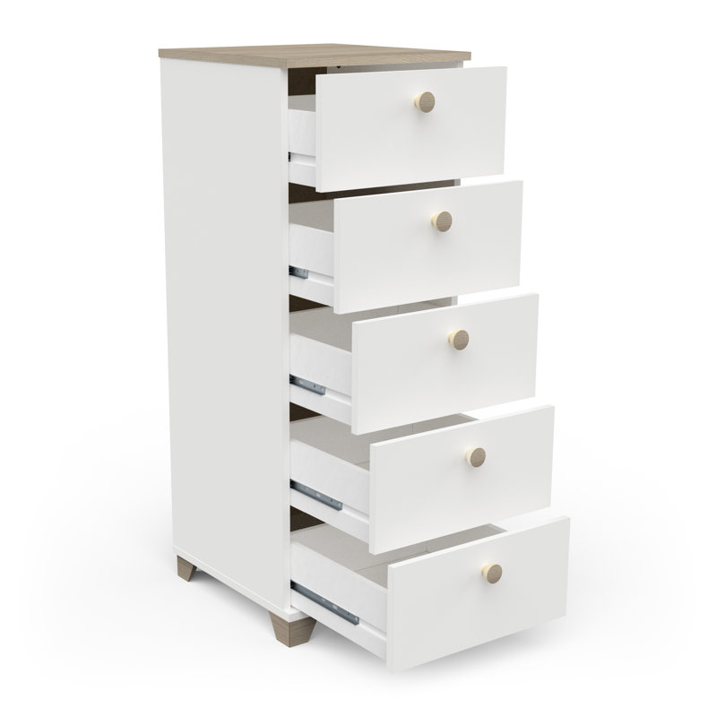 Barbaa 40cm W 5 - Drawer Chest of Drawers