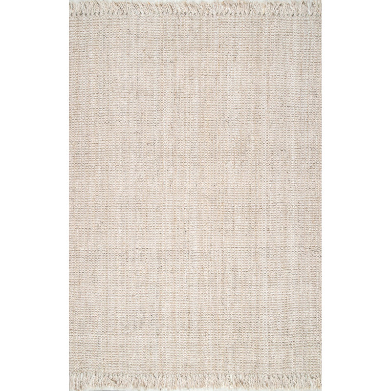 Averie Solid Colour Jute / Sisal Hand Woven Area Rug, Rectangle 122 x 183cm