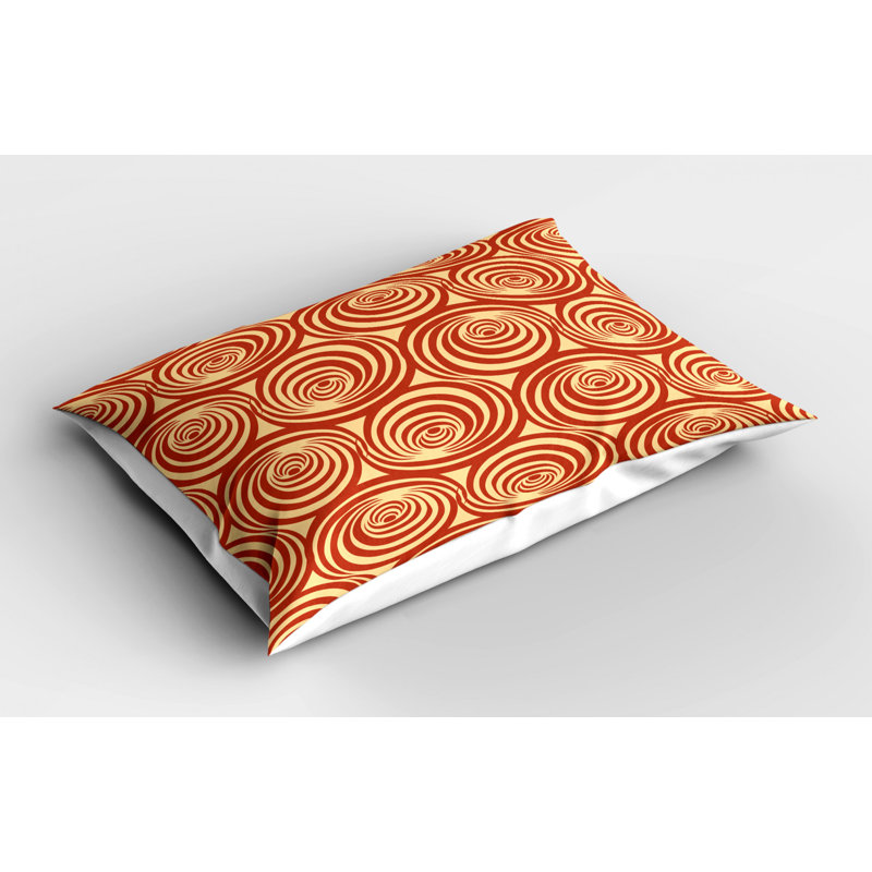 Brown/Orange Polyester Microfiber Piece Sham, Twin