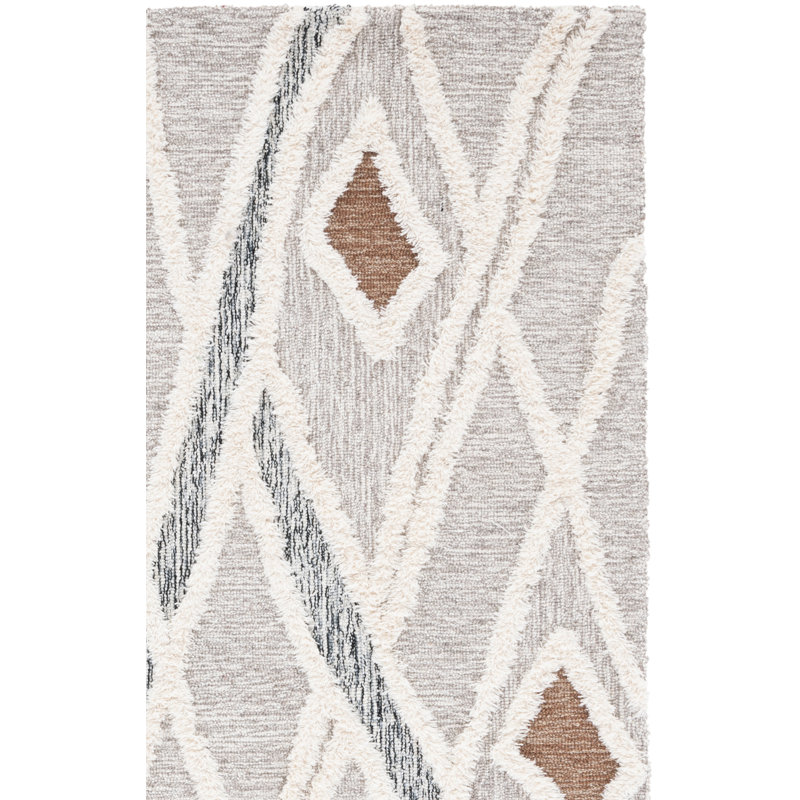 Tapis en laine / coton touffeté à la main Alirra, Rectangle 6 pi x 8 pi