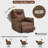 Faux Leather Heated Massage Chair-1501465445