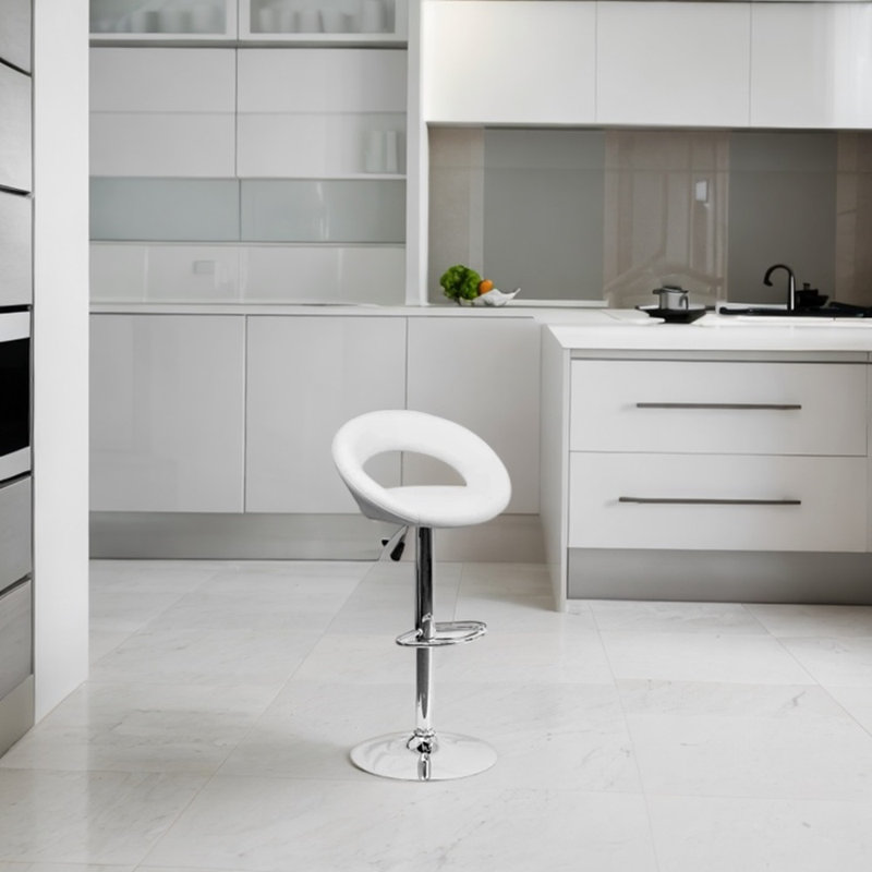 Tabouret réglable Rumaana, Blanc