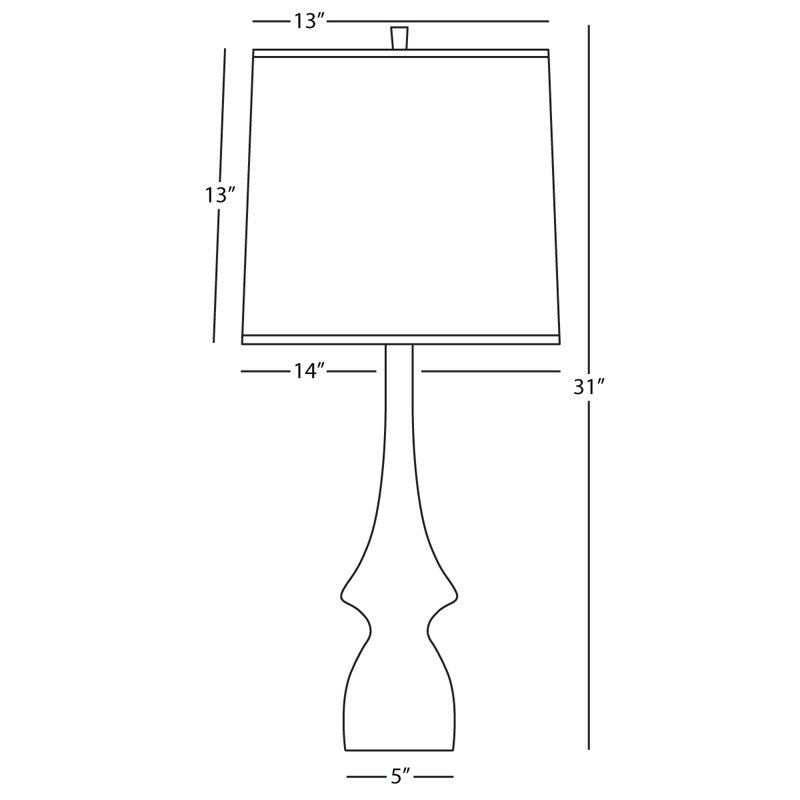 Jasmine Table Lamp, Bone