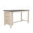 Raaziq Multi-Functional Thick Kitchen Island Dining Table - Durable White and Grey High Table with 3-Tier Storage Rack