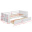 Lit simple avec tablettes pour lit de jour-1401169486