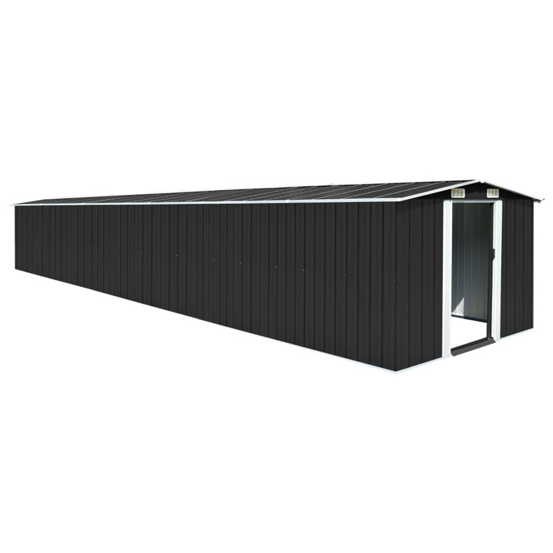 Garden Shed 257x779x181 cm Galvanised Steel, Anthracite