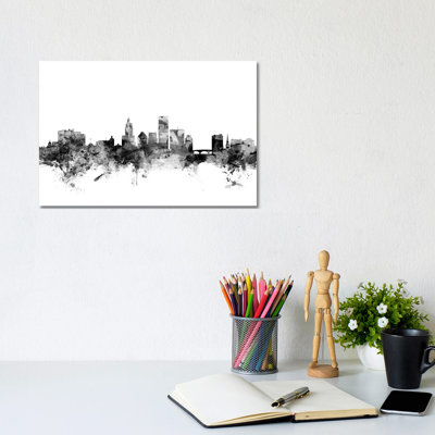 Providence, Rhode Island In Black & White by Michael Tompsett - Wrapped Canvas Gallery-Wrapped Canvas Giclée