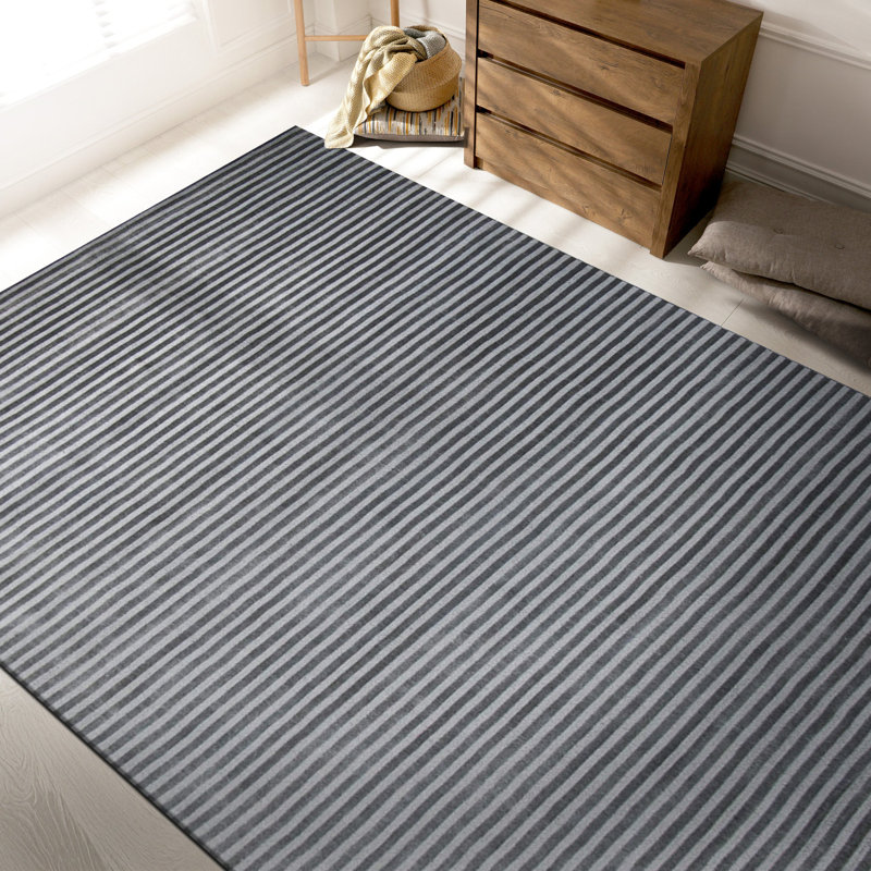 High-Quality Hand-Knotted Charcoal/Gray Area Rug, Rectangle 12' x 15', Dark Gray