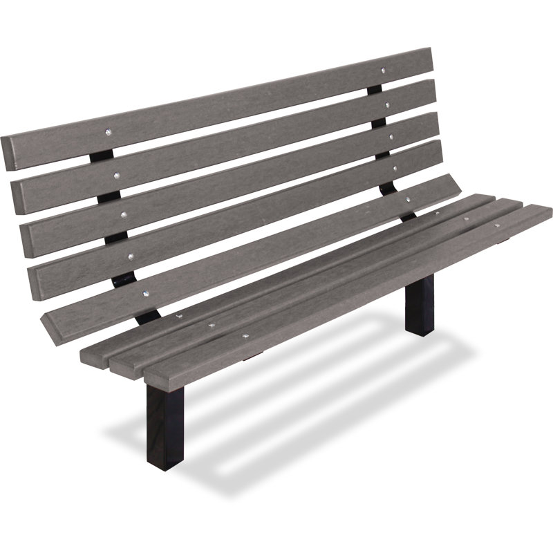Banc de parc en plastique recyclé Witherspo, Brun, 96 po (3 x 4 planches)