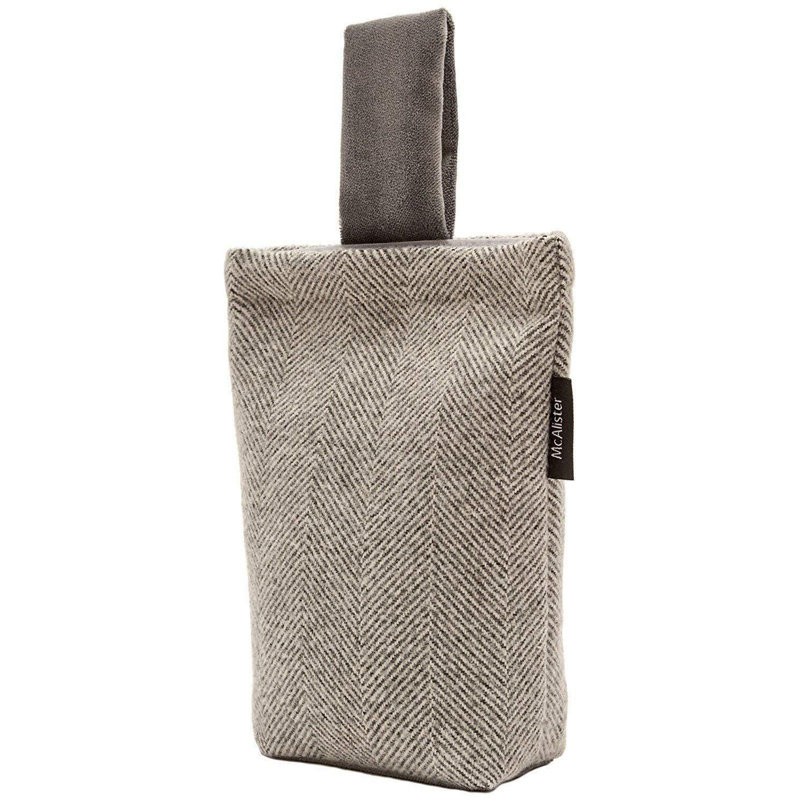 Herringbone Door Stop, Charcoal