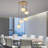 5-light Bubble Chandelier Brushed Brass Chandelier