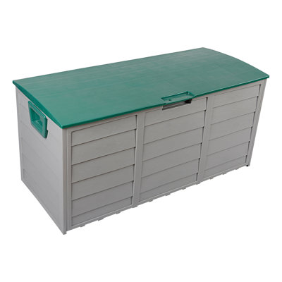 Dakota Fields Almanor 112cm W 260L Water Resistant Plastic Lockable Deck Box with Wheels