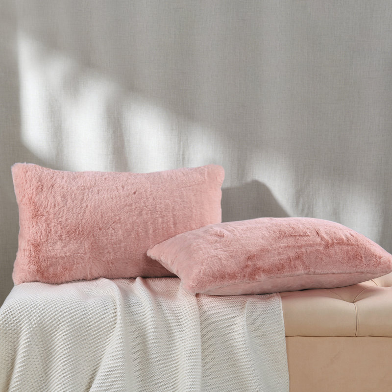 Housse de coussin carrée, Fumée rose