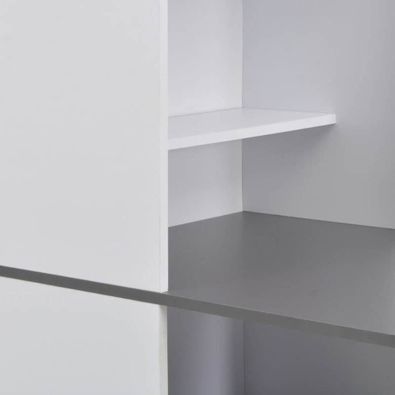 Dourdain Dining Table, White, Grey