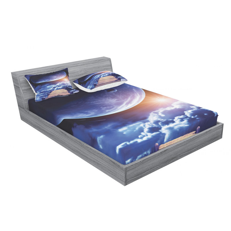 Microfiber Sheet Set, Queen Sheet Set with Fitted Sheet