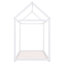 Lit simple en bois, blanc