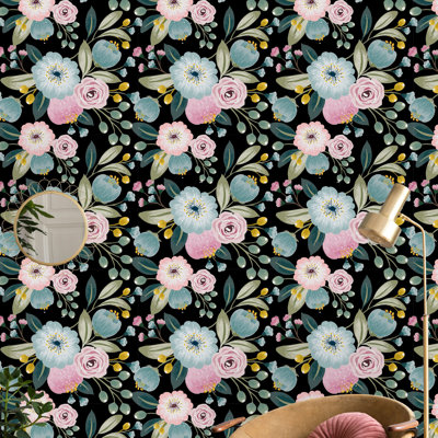 Ateeb Peel & Stick Floral Roll