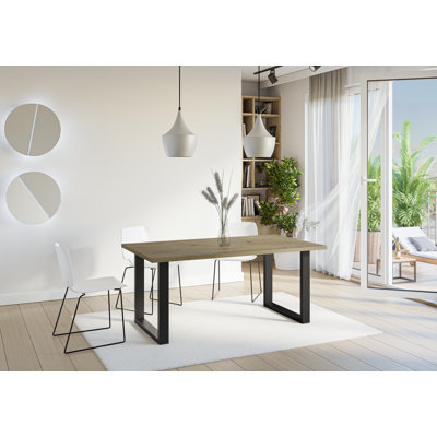 Dining Table Asai with Black Metal Legs