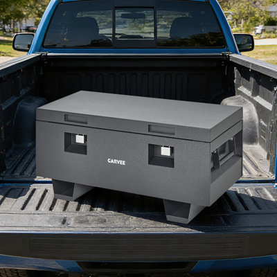 Heavy Duty Aluminum Truck Bed Tool Box with Hydraulic Struts and lock for Pickup, RV, Trailer