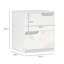 HOMCOM Bedside Table, Bedside Cabinet with 2 Drawers, High Gloss White