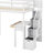 Twin Loft Bed With Drawers,Desk And Stairs-2098774153