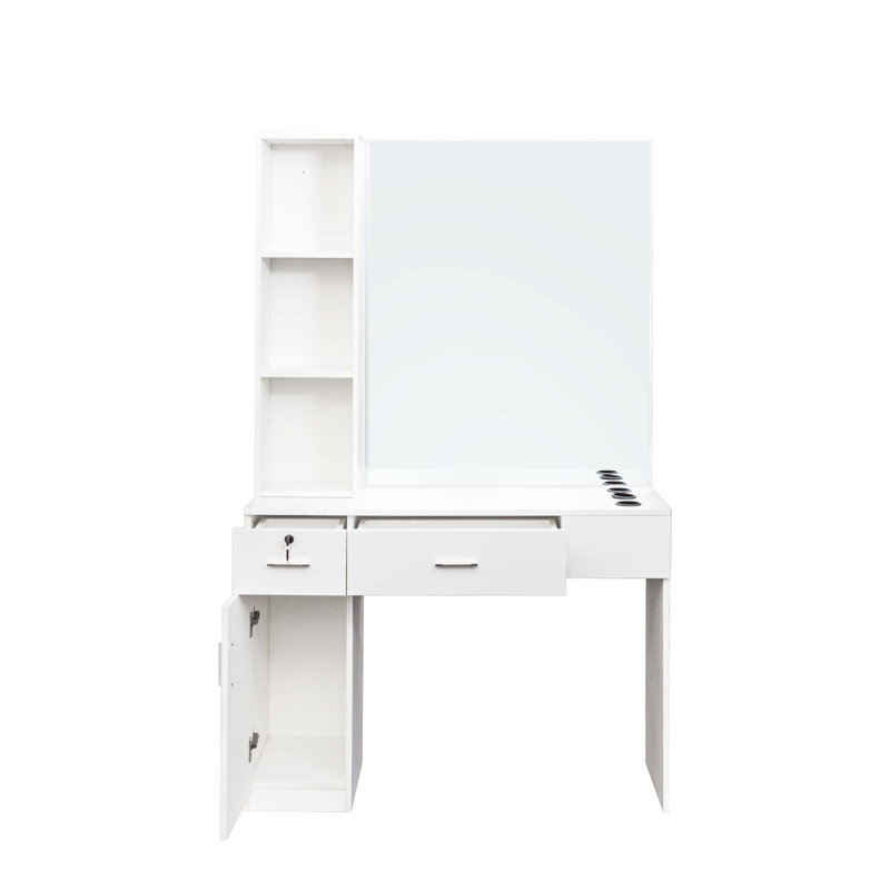 Salon Station Barber Coiffing Styling Station Barber, Blanc