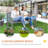 Outsunny 56" Outdoor Wood Bench, 2-Seater Garden Bench With Backrest And Armrest, Patio Bench For Patio, Porch, Poolside, Balcony, Gray-1875623807