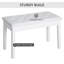 Banc de piano, fauteuil de piano en duo avec coussin rembourré en similicuir et structure en bois, banc à clavier capitonné, blanc