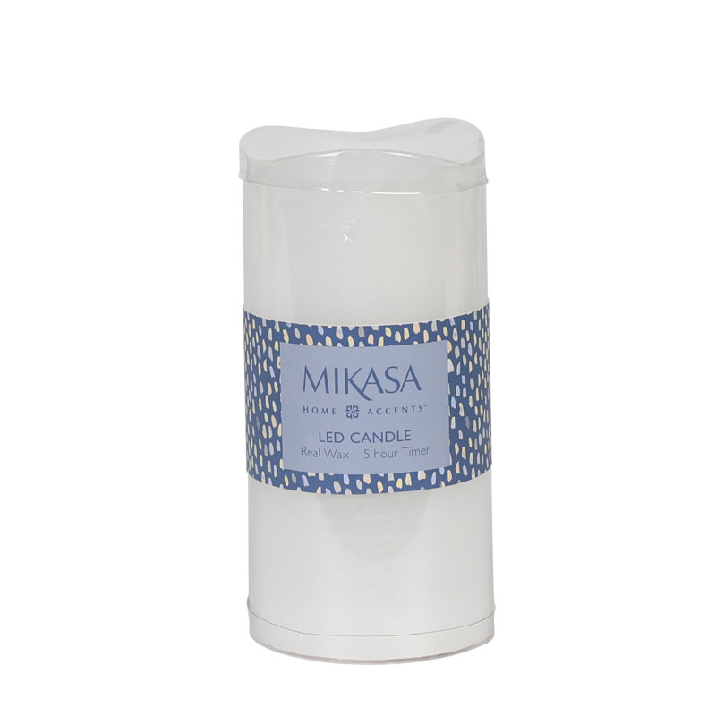 Wavy Top LED Unscented Wavy Top Wax LED Candle