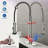 Kitchen Faucet With Pull Down Sprayer And 4 Spraying Modes Single Handle Commercial Spring Kitchen Sink Faucet 1 Or 3 Hole