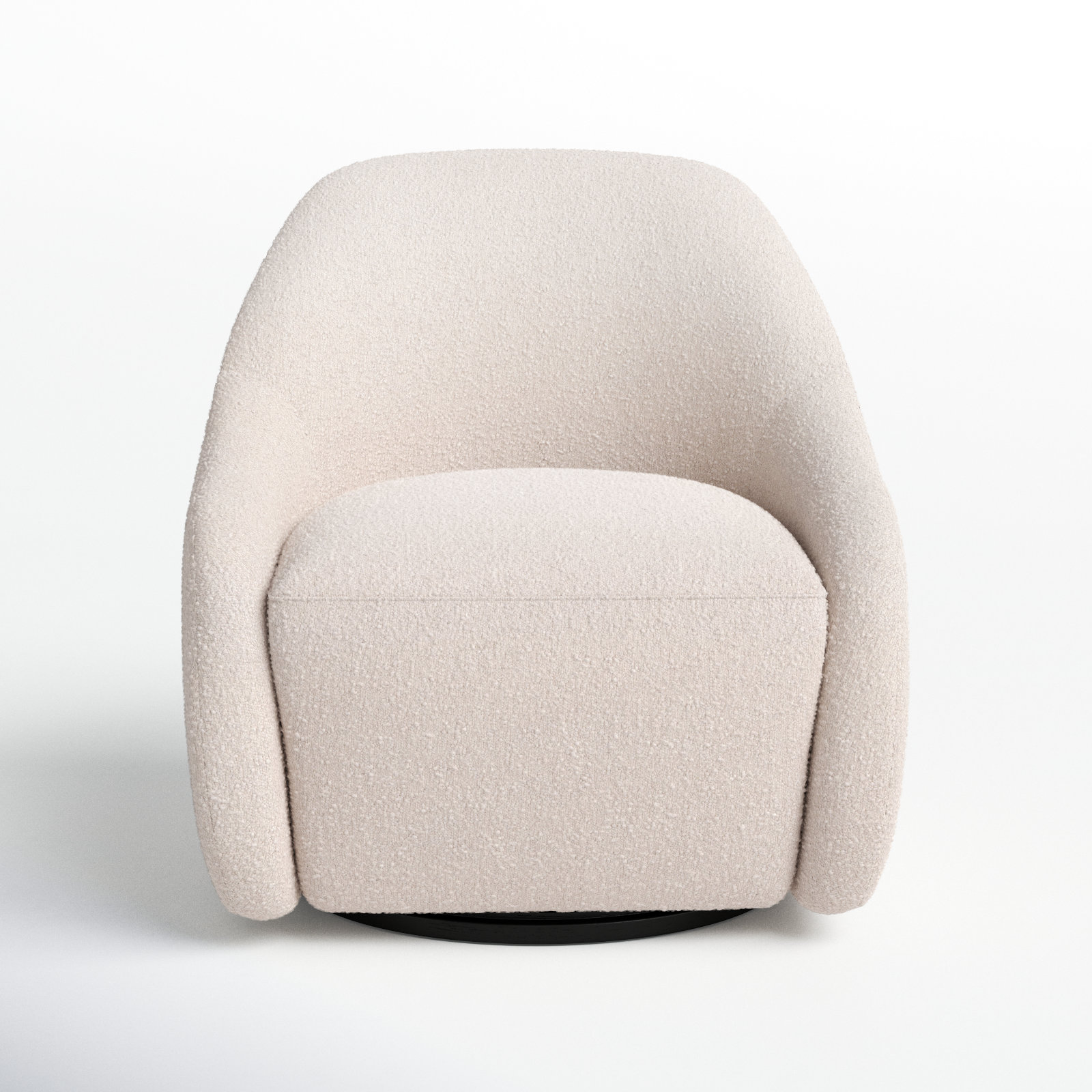 Fiera Upholstered Swivel Barrel Chair, Knoll Sand