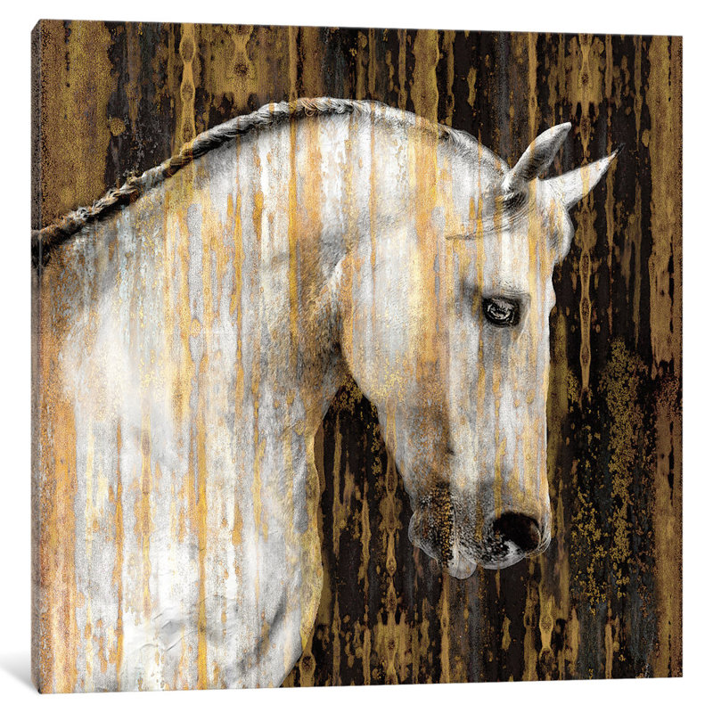 « cheval ii », reproduction d’art sur toile, H 18 po x l 18 po x P 1,5 po