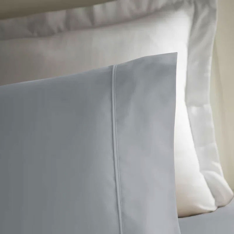 Wayfair Basics® 1800 Series Soft Microfiber Sheet Set, Queen Sheet Set with 2 Pillowcases, Light Grey