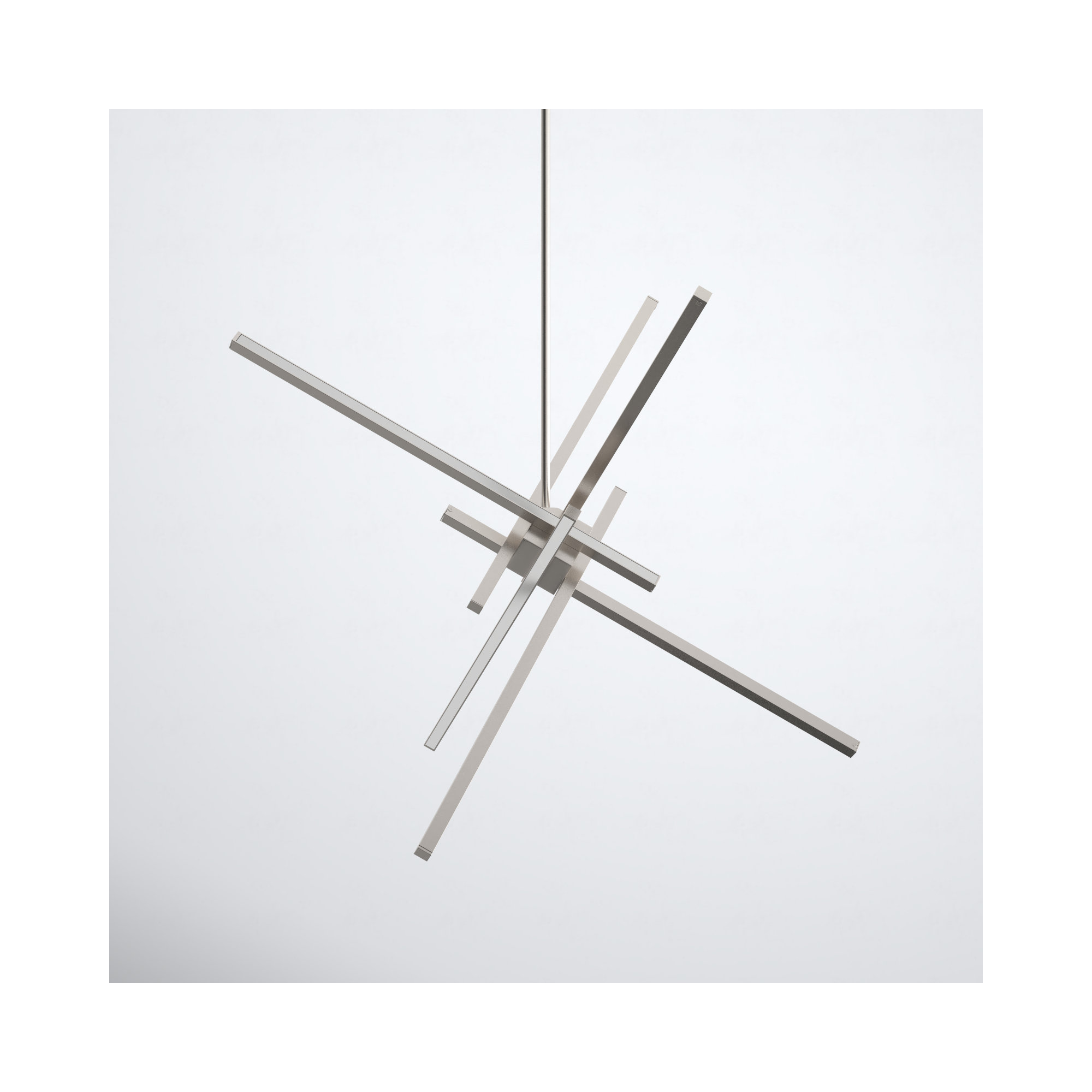 Rochelle 5- Light Sputnik Sphere LED Pendant, Brushed Nickel, 29"
