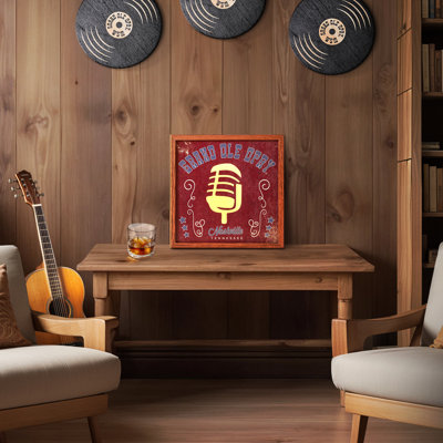Grand Ole Opry Nashville Microphone LED Tabletop Light Box