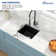 18" L x 16" W Undermount Granite Composite Quartz Kitchen Sink Rectangular Single Bowl Bar Prep Sink