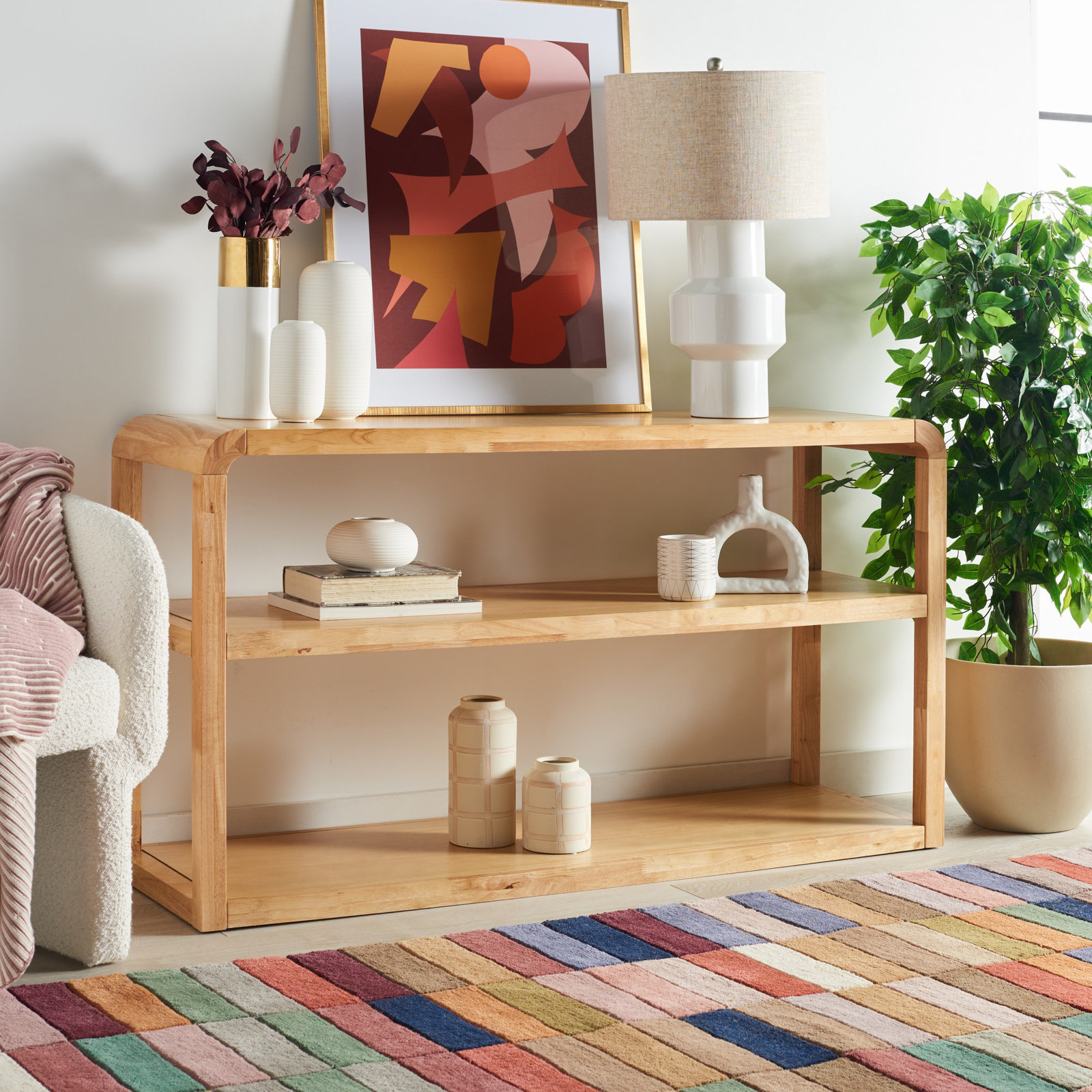 Chauncey 53" Console Table, Natural