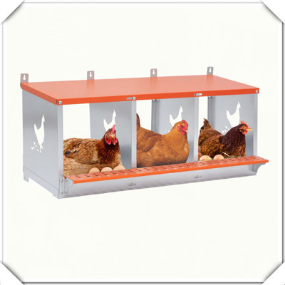 Poulailler en métal galvanisé avec support pour poules Easy Egg Collection