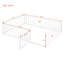 Structure de lit en métal avec clôture et porte Aveline-125891649