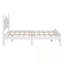 Lit plateforme double en bois avec pieds robustes-250126595