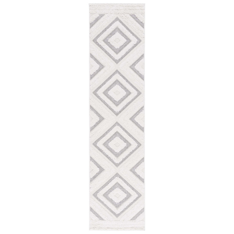 Tapis Dimonda ivoire / gris, Tapis de couloir 2 pi x 8 pi