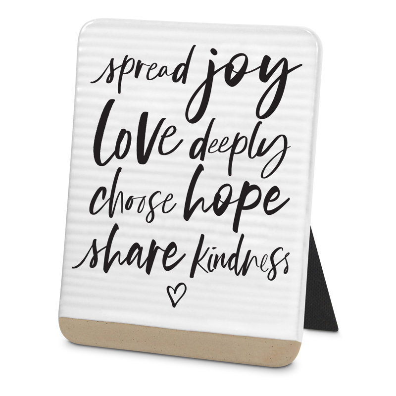 Plaque «Spread Joy Love Deep Choisissez Hope»