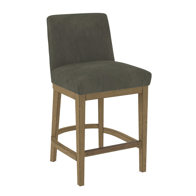 Upholstered Stool, Applause Archway Gray, Black