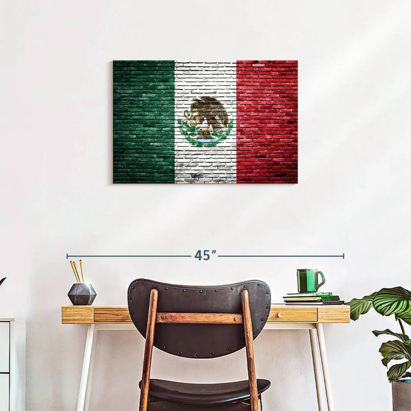 Borges Bricked Mexican Flag, 20" H x 30" W