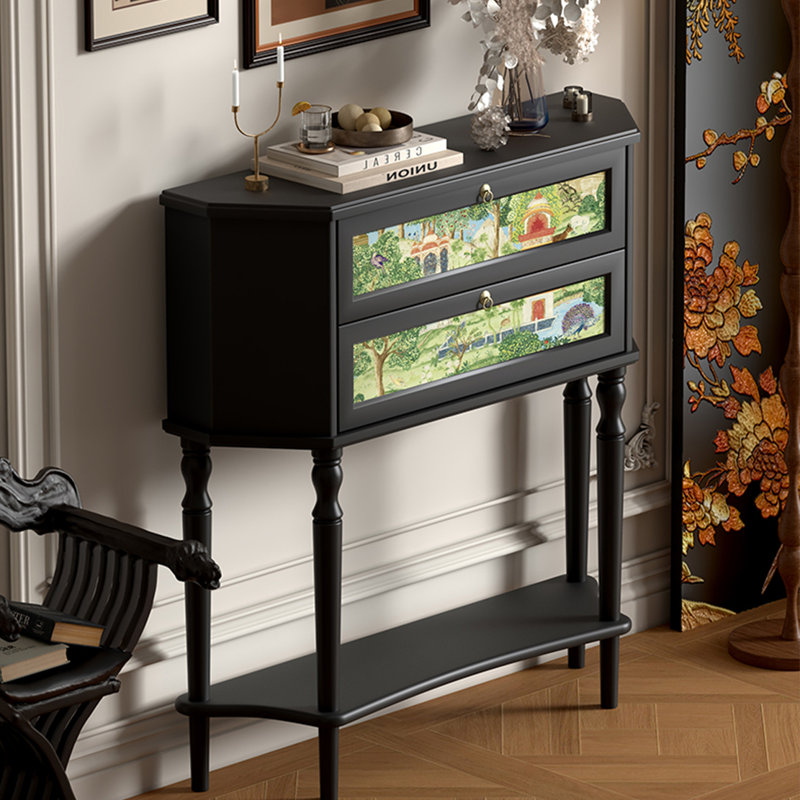 Retro Multifunctional Solid Wood Console Table